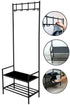 2-Tier Metal Coat Rack & Shoe Organizer