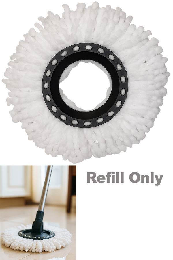 Spin Mop Refill Heads Replacement Pads - Compatible Microfiber Mop Heads – 2, 4, 6, 8, or 10 Pack