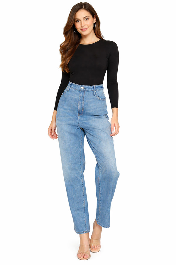 Women's Straight Leg Slim-Fit Stretch Jeans - 002A