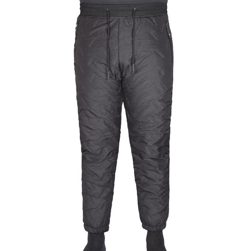 Men’s Winter Jogger Pants – Warm Quilted Insulated Drawstring Trousers with Zipper Pockets