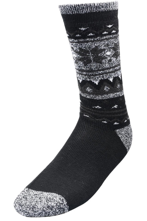 Men Calf Length Lite Fairisle Socks - 406B