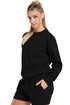Womens Polycotton Sweatshirt Short Set