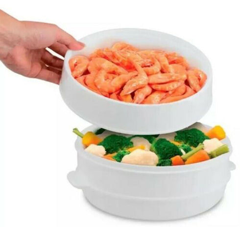 Microwave Steamer Bowl with Lid – BPA-Free Vegetable & Food Steaming Cooker for Healthy Quick Meals