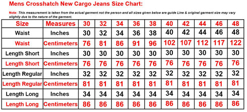 Mens Crosshatch Heavy Duty Cargo Combat Jeans