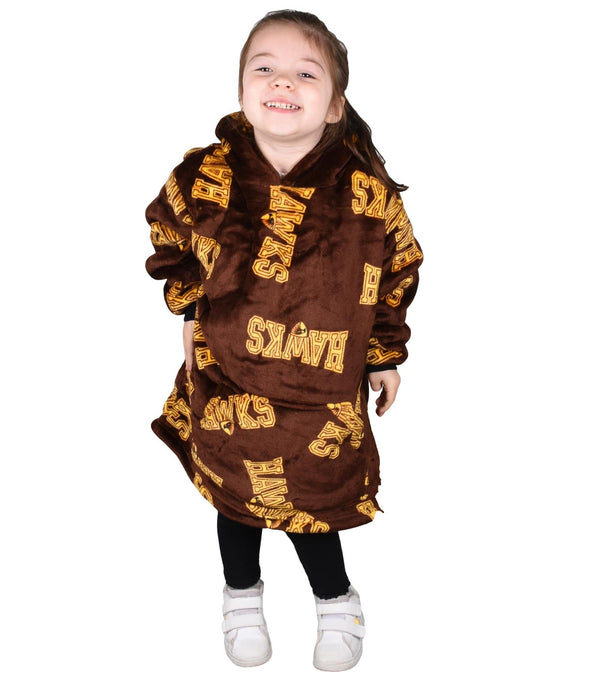 Kids Hawks Oversized Fleece Blanket Hoodie