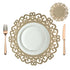4 Pack Round Gold PVC Placemats & Coasters