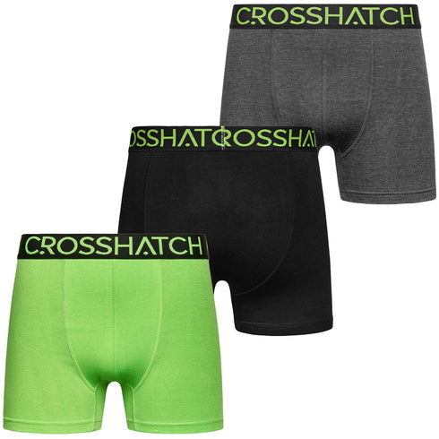 Crosshatch Men's Single Pack Boxer Knightling PKC Green
