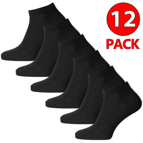 Men's Low Cut Trainer Socks – 6 & 12 Pack Ankle Sports Socks