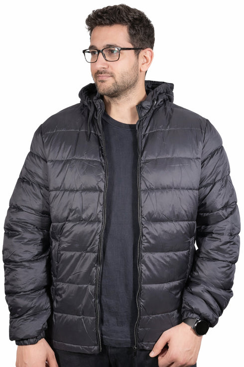Mens Hooded Winter Bomber Jacket