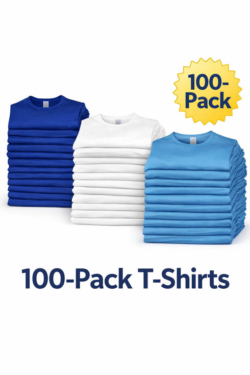 100-Pack Kids' Activewear Performance T-Shirts: Quick-dry, moisture-wicking, breathable athletic tees for running and training.