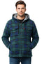 Men’s Plaid Fleece Hoodie – Warm Zip Up Flannel Sherpa Lined Winter Shirt
