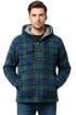Men’s Plaid Fleece Hoodie – Warm Zip Up Flannel Sherpa Lined Winter Shirt