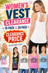 Women Slashed Back Sleeveless Tank Top - 19/38 Pack - From £1.00 Per Unit