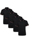 4 Pack Mens Tipping Plain Polo Collar Pique Shirt