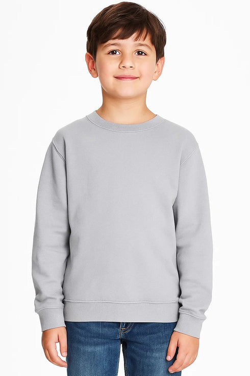Kids Plain Crew Neck Sweatshirt