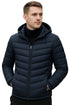 Men’s Puffer Jacket with Removable Hood – Lightweight Padded Winter Coat