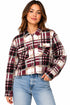 Ladies Collar Checked Jacket