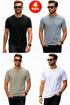 4 Pack Mens Plain Polycotton T-shirt