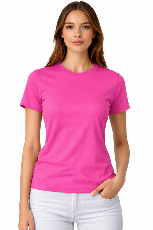 7 Pack Women's Plain Poly-cotton T-Shirts