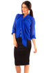 Women's Button-Up Blouse with Lace Shoulders