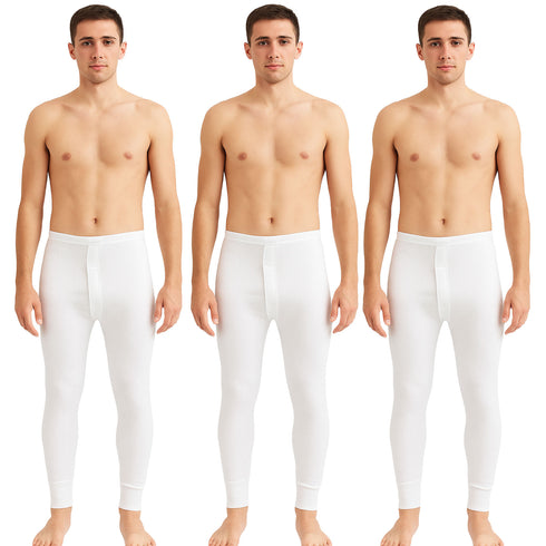 3 Pack Mens Long Johns Thermal Trousers