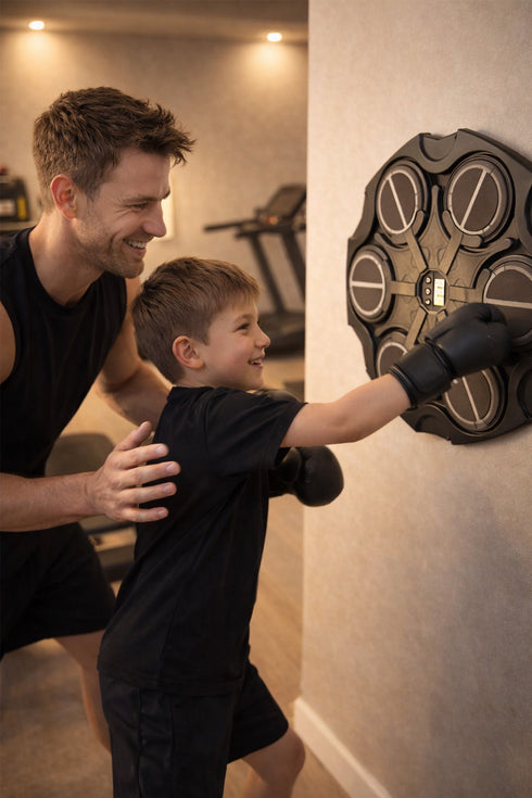 Smart Boxing Machine Wall Target with Lights & Music – Interactive Punch Trainer for Home Fitness