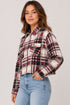 Ladies Collar Checked Jacket