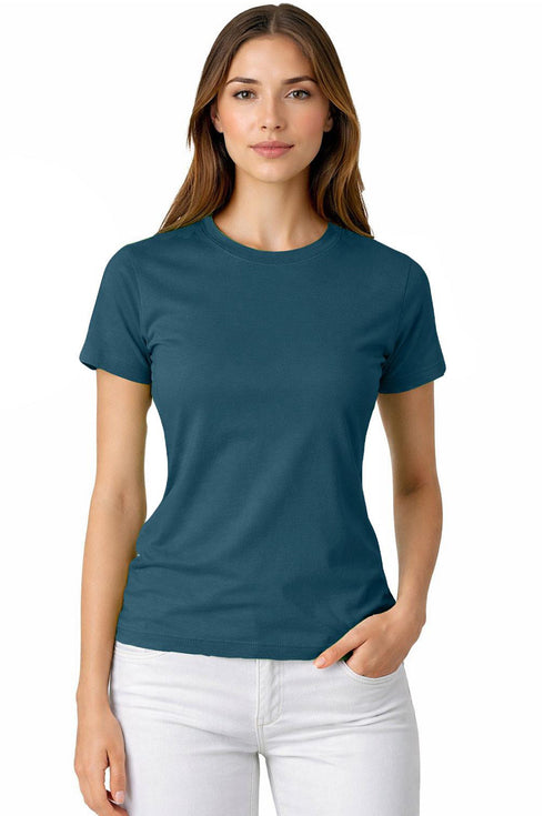7 Pack Women's Plain Poly-cotton T-Shirts