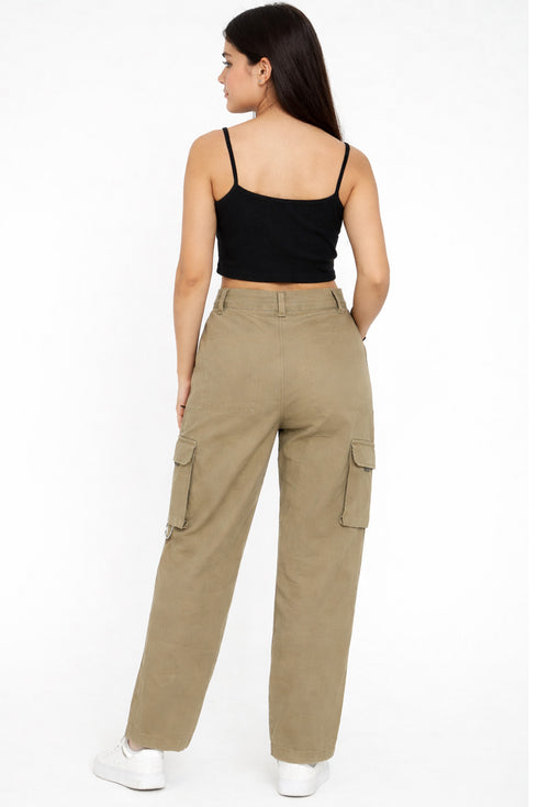 Girls Cargo Combat Trousers
