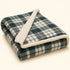 Plaid Sherpa Fleece Blanket | Reversible Sofa & Bed Throw