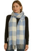 Women’s Checked Winter Scarf – Soft Tartan Blanket Wrap with Tassels