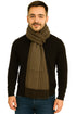 Unisex Wool Blend Check Muffler Scarf – Soft Knit Winter Wrap