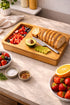 Bamboo Chopping Board with Storage Drawers & Colour-Coded Mats