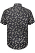 Mens Black Pineapple Print Hawaiian Shirt