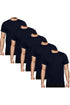 5 Pack Mens Plain Polycotton T-shirt