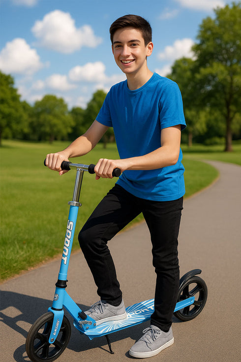 Kids Foldable Scooter with Adjustable Handlebar - Lightweight Kick Scooter for Boys & Girls