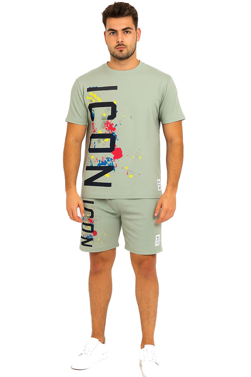 Men's Sports T-Shirt and Shorts Set – Gym Workout Tracksuit