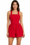 Women’s Red Sleeveless Romper Playsuit