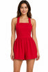 Women’s Red Sleeveless Romper Playsuit