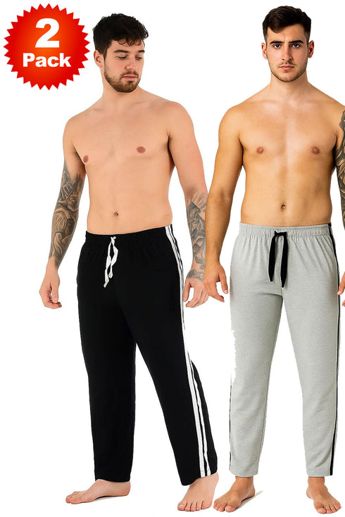 2 Pack Mens Loungewear Cotton Pyjamas
