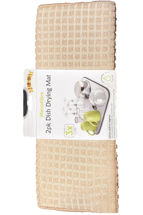 2 Pack Microfiber Dish Drying Mat