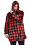 Blanket Oversized Hoodie Small Check