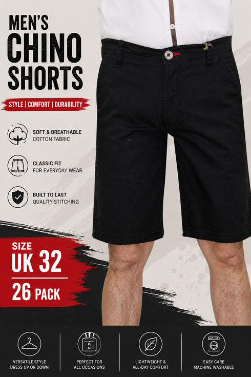 Jack South Chino Cotton Shorts Multi Packs & Colours - From £2.50 Per Unit