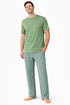 Mens Woven Lounge Polycotton T-Shirt Pajama Set
