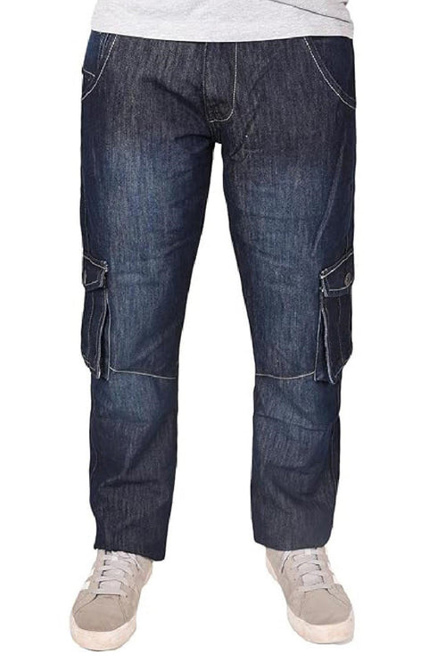 Mens Cargo Combat Denim Jeans - TF260
