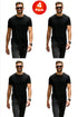 4 Pack Mens Plain Polycotton T-shirt