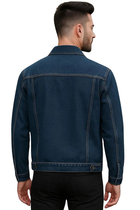 Mens Casual Denim Jacket Long Sleeve