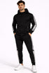 Men’s Slim Fit Side Stripe Tracksuit Set – Zip Hoodie & Joggers