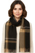 Women’s Checked Winter Scarf – Soft Tartan Blanket Wrap with Tassels