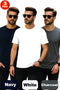3 Pack Mens Plain Polycotton T-Shirts